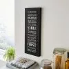 Dunelm House Rules Capped Canvas 63cm X 21cm -Cheap clocks Store 30809931
