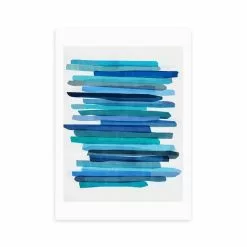 East End Prints Blue Stripes Print -Cheap clocks Store 30822849 alt01