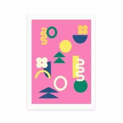 East End Prints Retro 90s Shapes Print -Cheap clocks Store 30822861 alt01