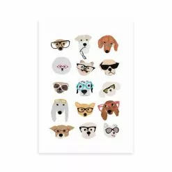 East End Prints Dogs In Glasses Print