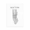 East End Prints City Map New York Print -Cheap clocks Store 30823497