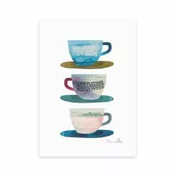 East End Prints Coffee Cups Print -Cheap clocks Store 30842080 alt01