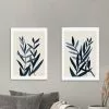 Set Of 2 East End Prints Blue Plant Prints -Cheap clocks Store 30842120