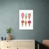 East End Prints Rainbow Ice Cream Cones Print -Cheap clocks Store 30843168